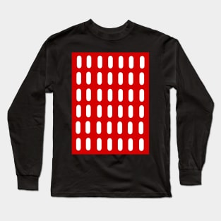 Rounded rectangle red dot pattern Long Sleeve T-Shirt